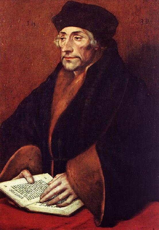 HOLBEIN, Hans the Younger Portrait of Erasmus of Rotterdam sf